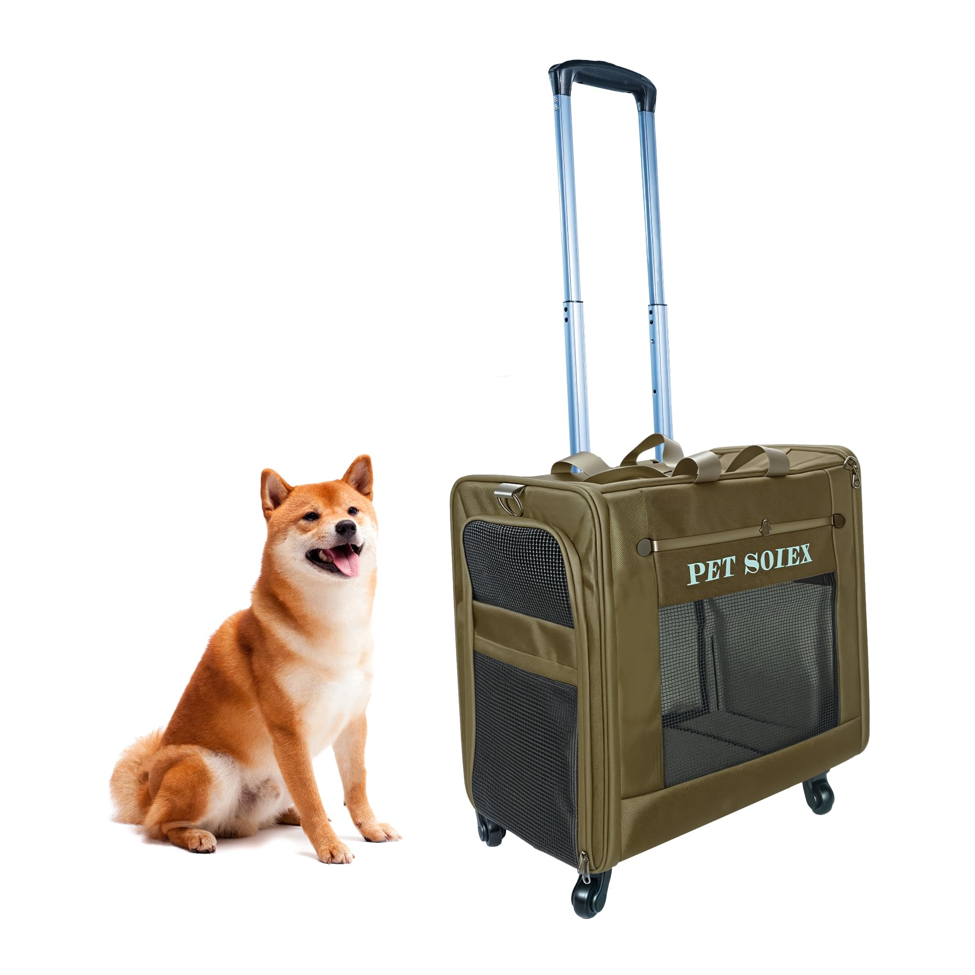 柴犬キャリー 大容量 ペットキャリー キャリーカート キャスター付き 高品質 Amazon | 柴犬キャリー 大容量 ペットキャリー キャリーカート